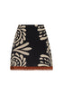 Carmelita Crepe Chine Mini Skirt / Black Arabesque